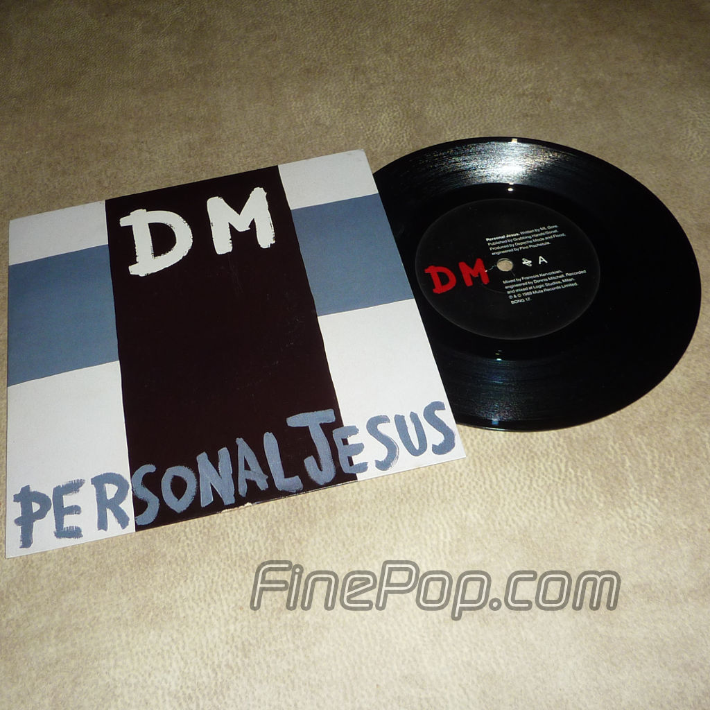 Depeche Mode Personal Jesus + Dangerous Original Glossy DM 7 Inch Vinyl  NM/EX - FinePop