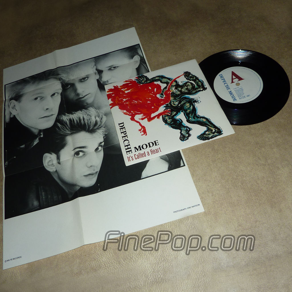 Depeche Mode It's Called A Heart + Fly On The Windscreen 1st Edition 7 Inch Vinyl + Poster VG-EX Vinyl Set orden especial $ 700 MXN